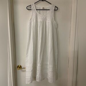 VTG.Rachel Ashwell Shabby Chic Nightgown Cottagecore White Cotton Prairie Large
